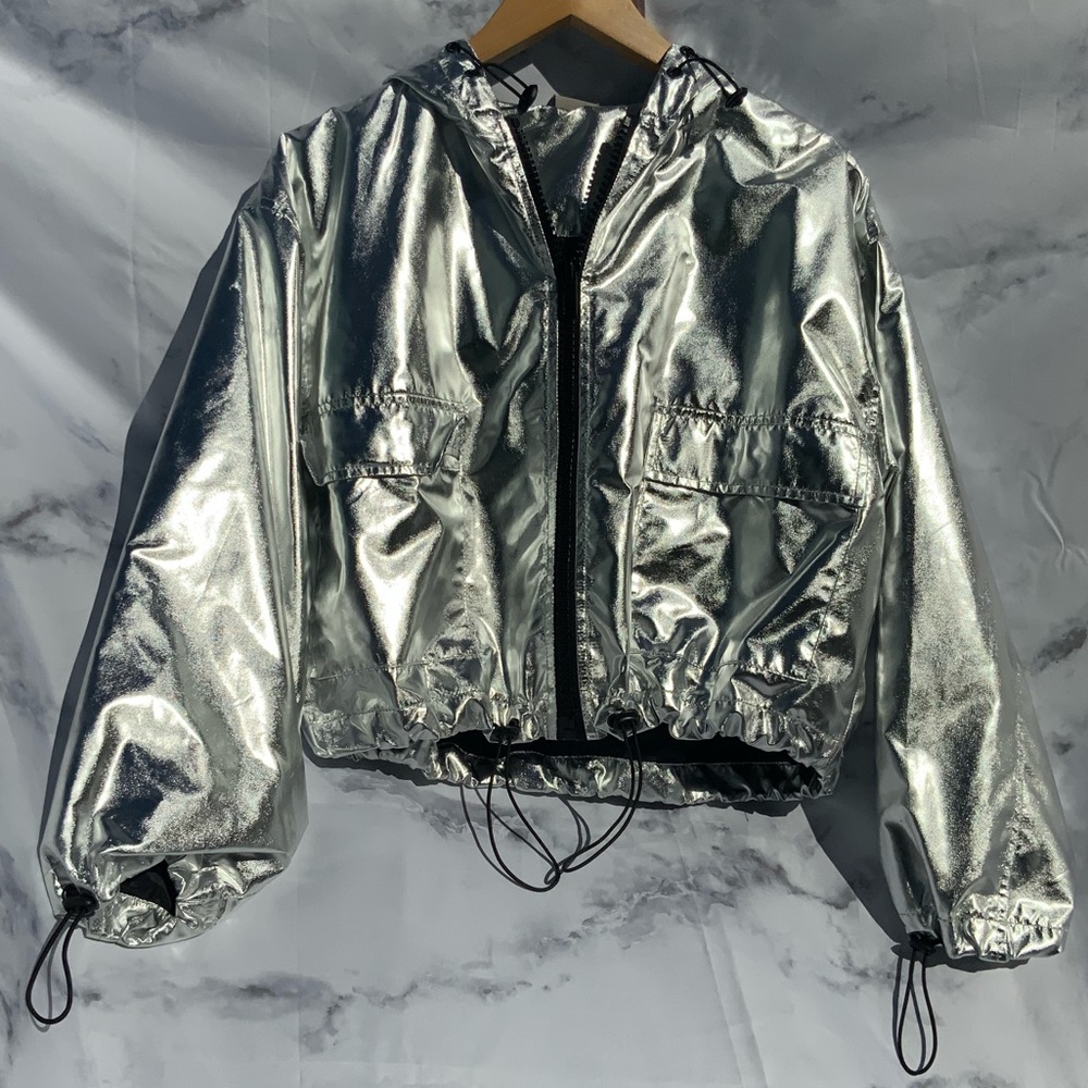 ASOS Silver Cropped Jacket
